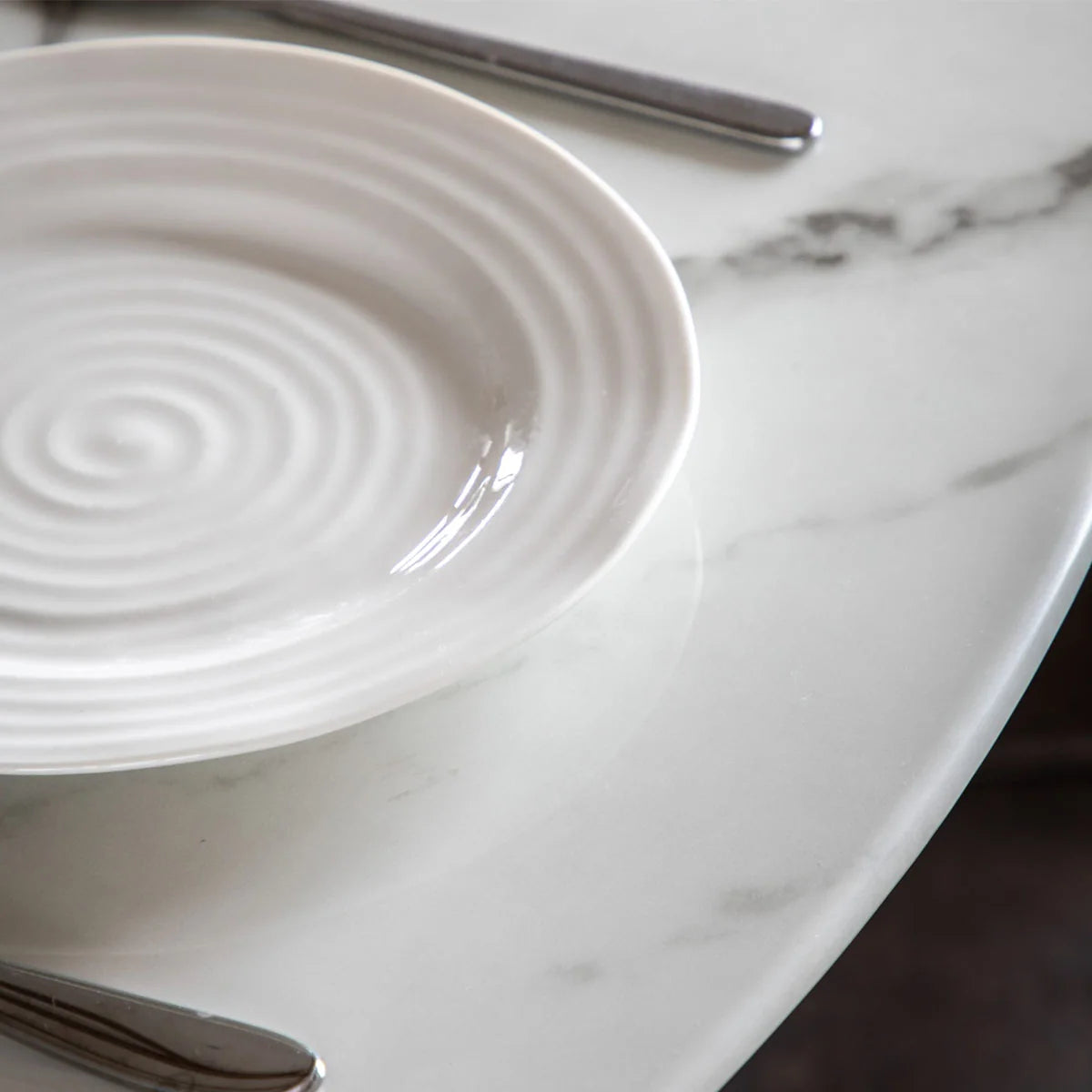 Gallery Direct Fielding White Marble Effect Dining Table