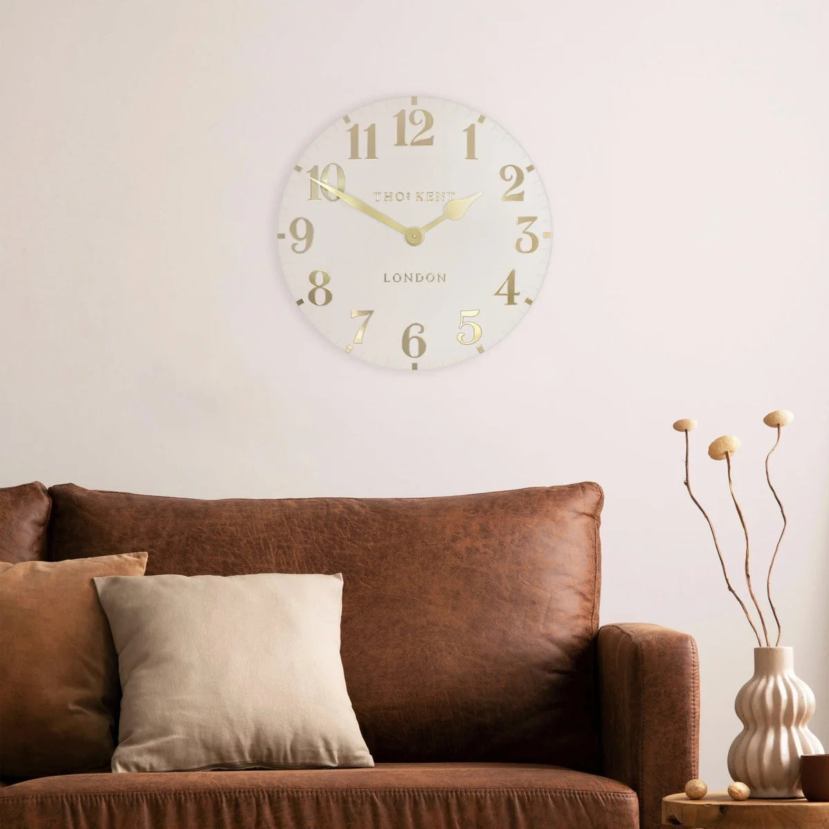 Thomas Kent Arabic 50cm Large Wall Clock Oatmeal