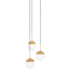 Beaumonde Home Revive Gold Finish 3 Bulb Pendant Light