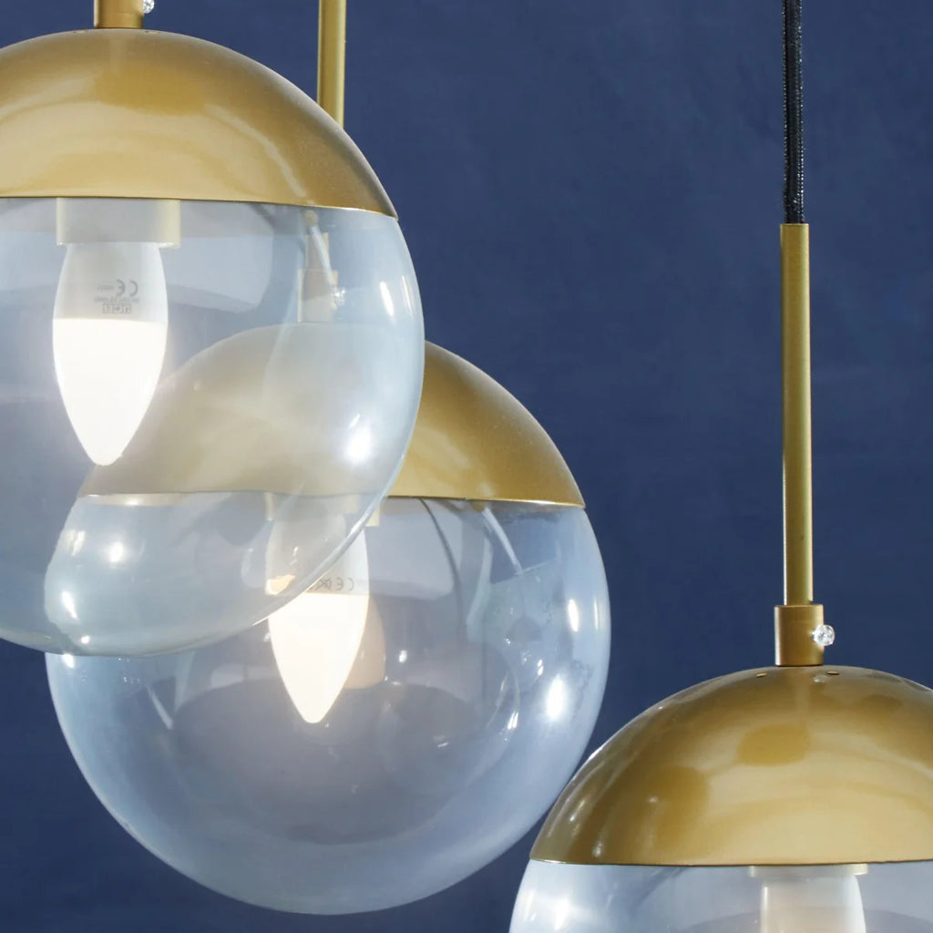 Beaumonde Home Revive Gold Finish 3 Bulb Pendant Light