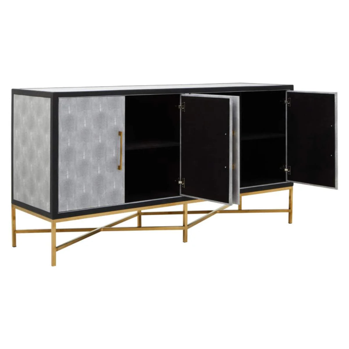 Beaumonde Home Cadiz Grey Shagreen Sideboard