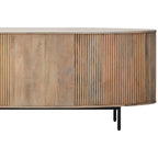 Beaumonde Home Torello Three Drawer Grey Mango Wood Sideboard