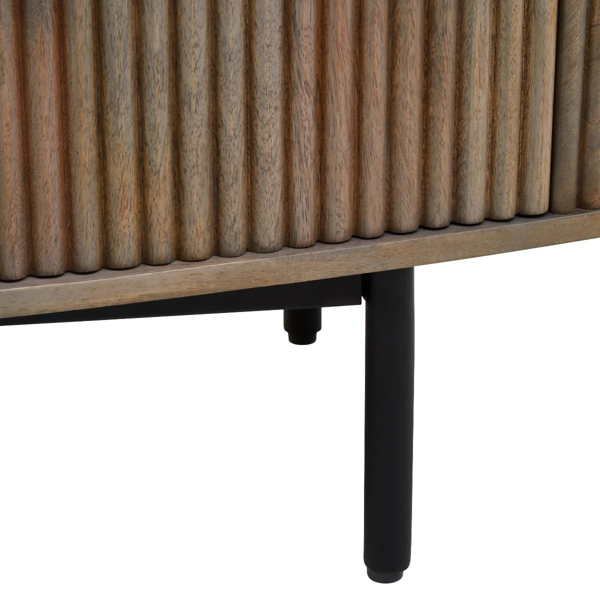 Beaumonde Home Torello Three Drawer Grey Mango Wood Sideboard