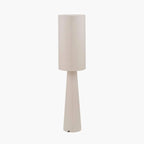 Pacific Lifestyle Mirissa White Slubby Handloom Fabric Floor Lamp