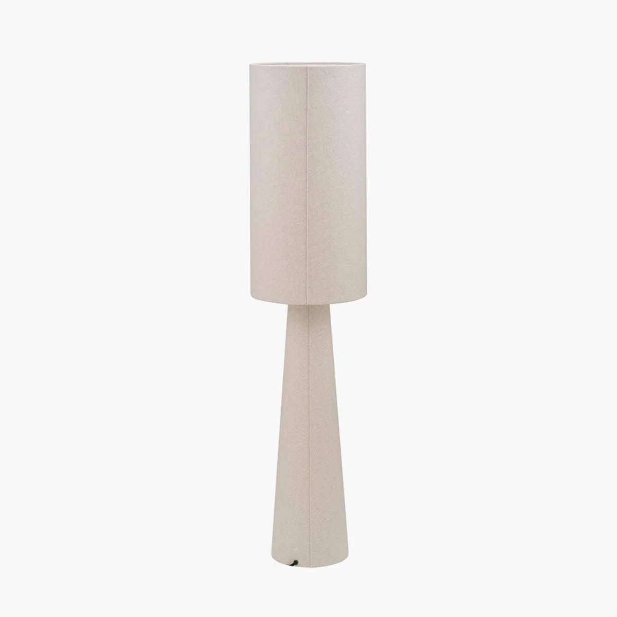 Pacific Lifestyle Mirissa White Slubby Handloom Fabric Floor Lamp