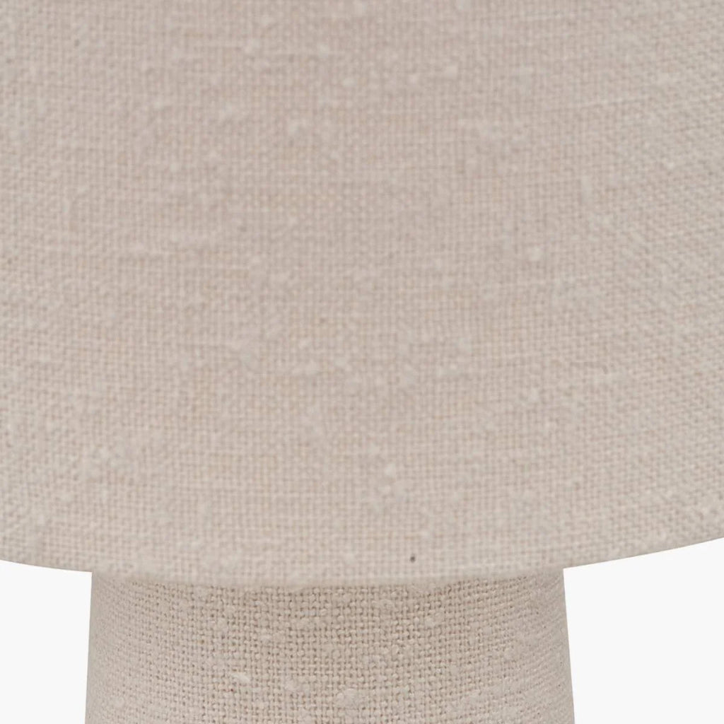 Pacific Lifestyle Mirissa White Slubby Handloom Fabric Floor Lamp