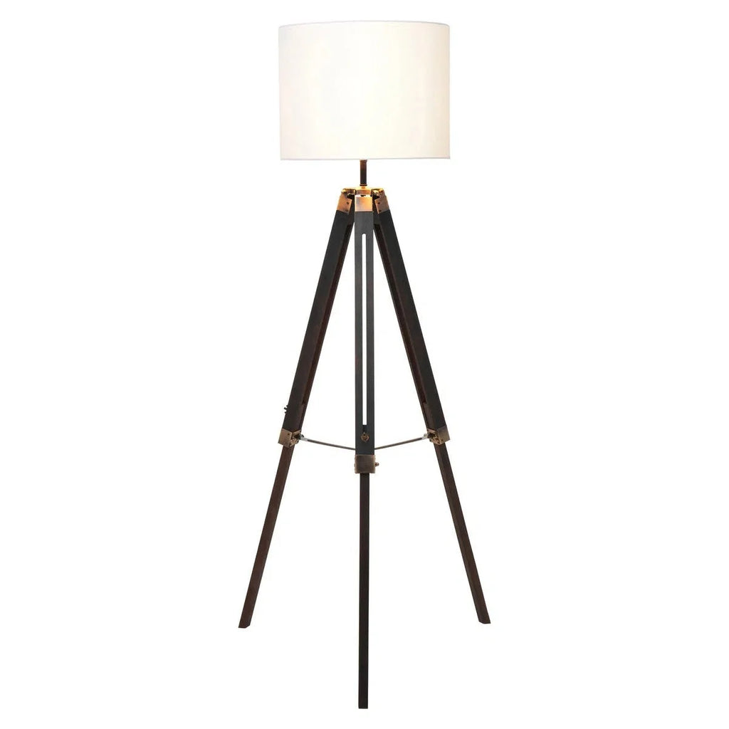 Beaumonde Home Glamis Tripod Floor Lamp With Black Base