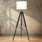 Beaumonde Home Glamis Tripod Floor Lamp With Black Base