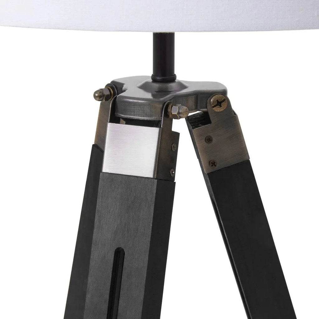 Beaumonde Home Glamis Tripod Floor Lamp With Black Base