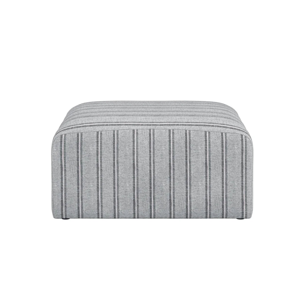 HO+ME Ryder Pouffe In Thick Stripe Ticking