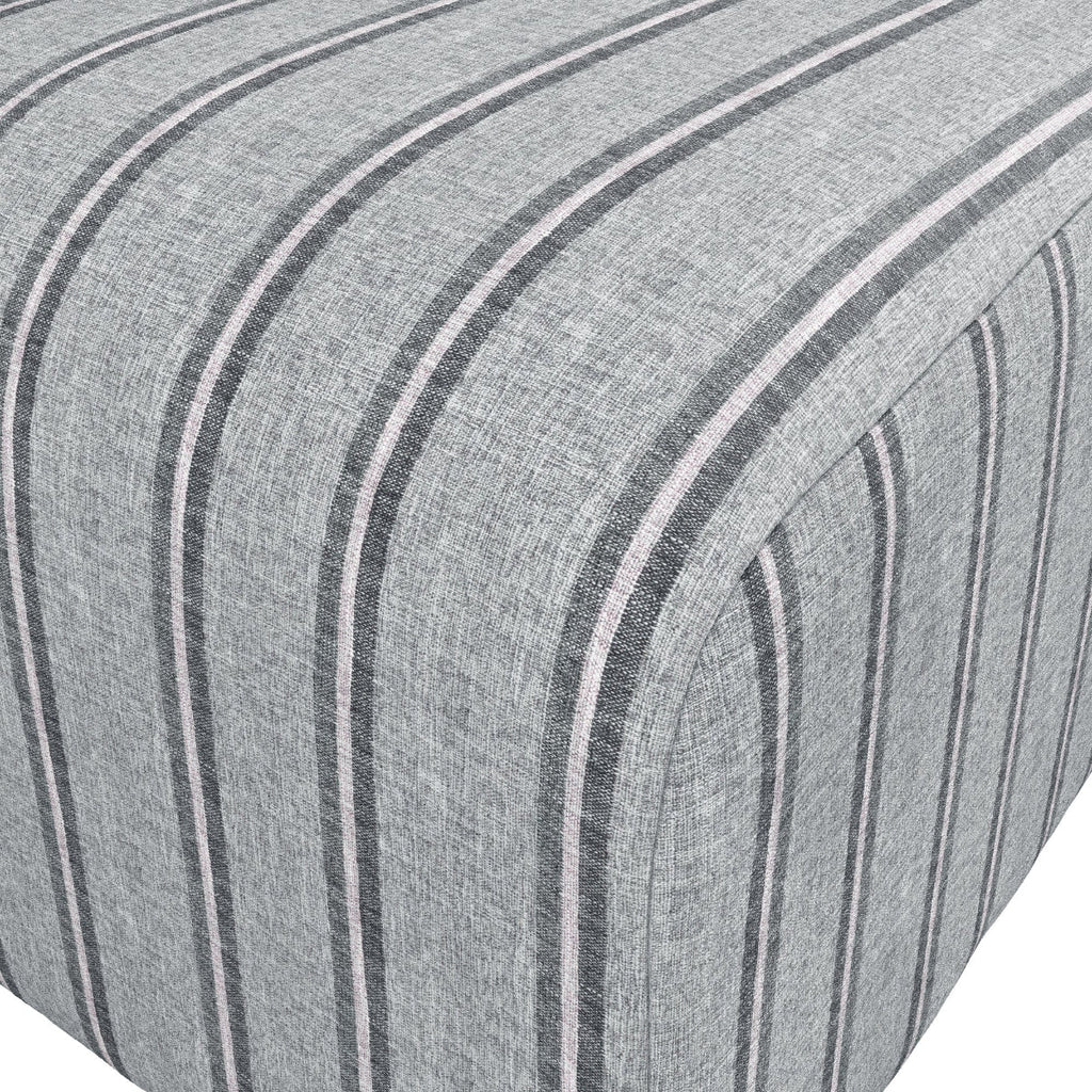 HO+ME Ryder Pouffe In Thick Stripe Ticking