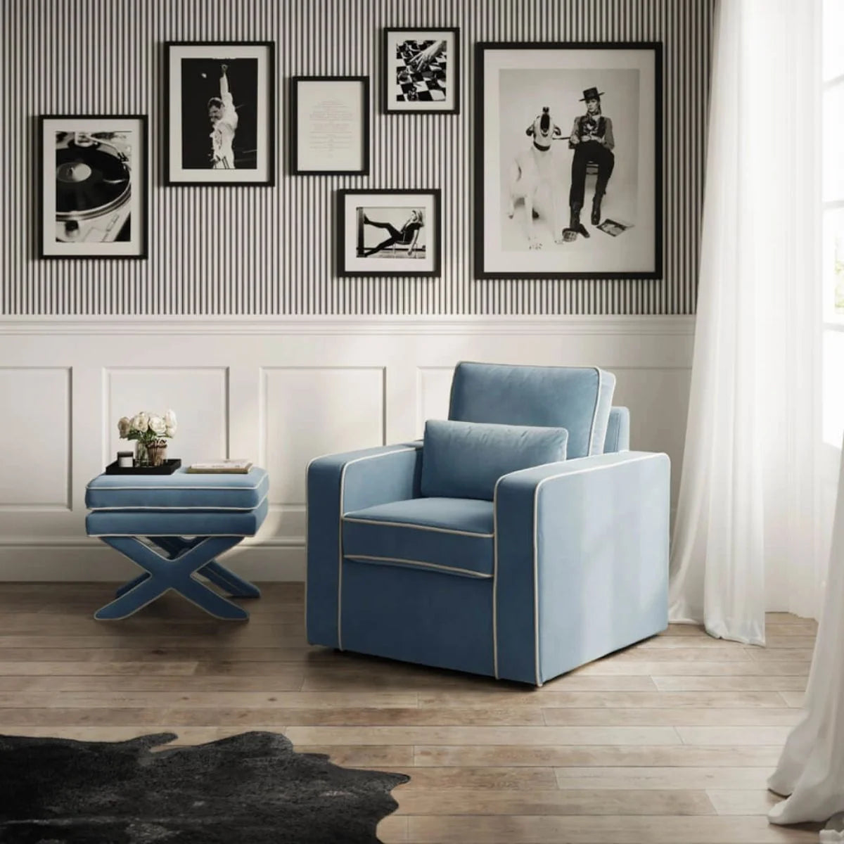HO+ME Diego Ice Blue Chair