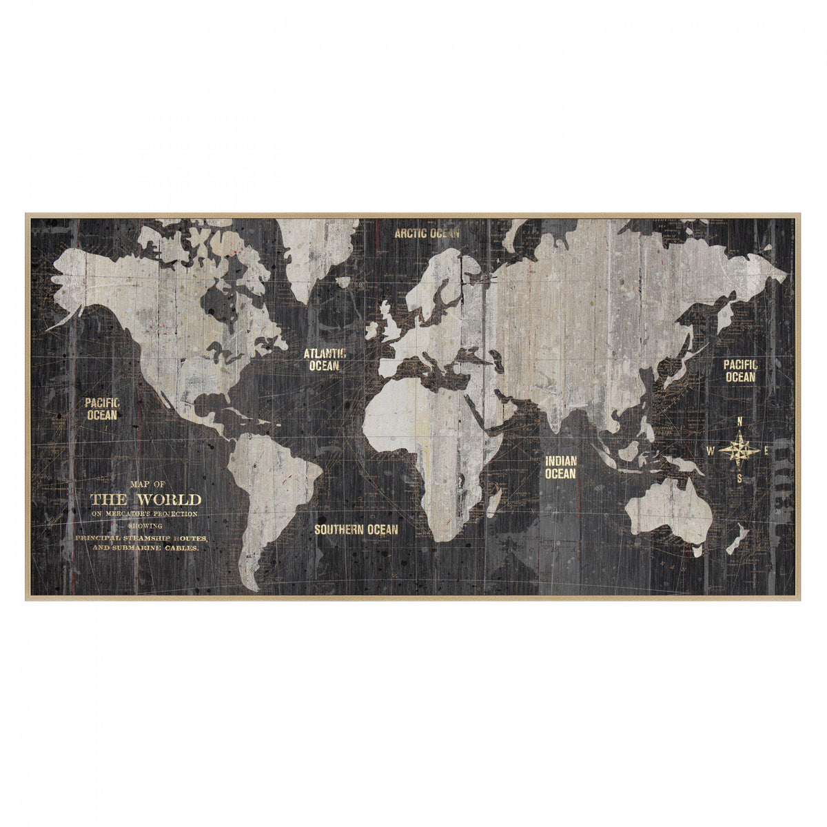 World Traveller Map By Art Marketing Framed Print