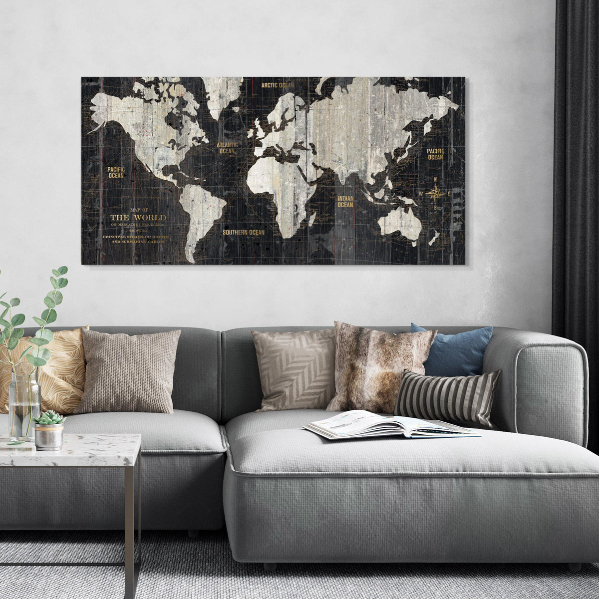 World Traveller Map By Art Marketing Framed Print