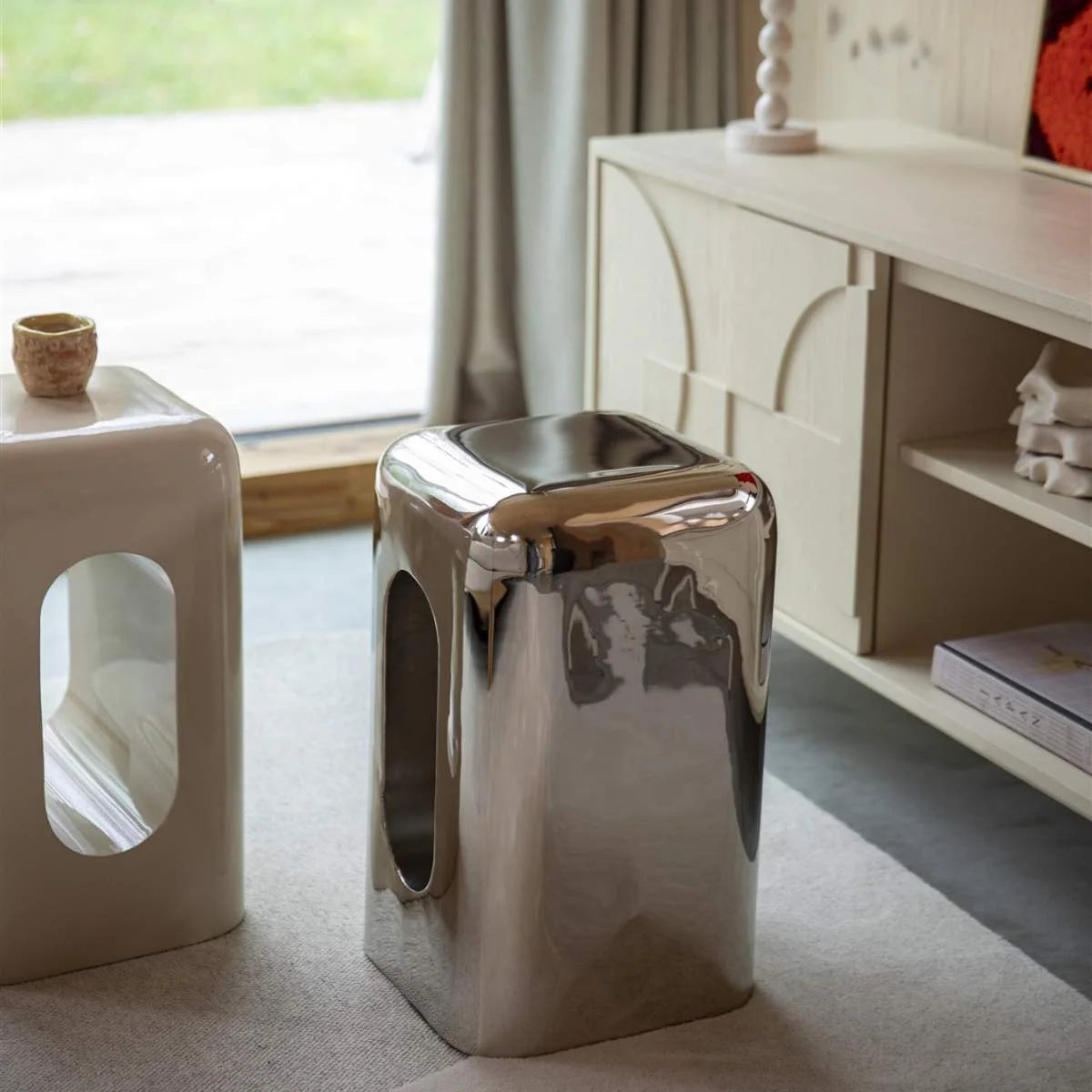 Zuiver Creek Chrome Stool